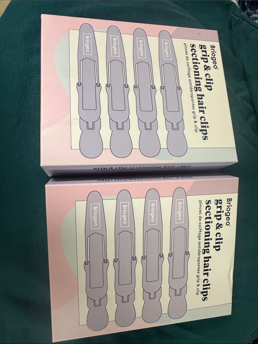 Briogeo Pastel Pink & Lavender Sectioning Hair Clip Set